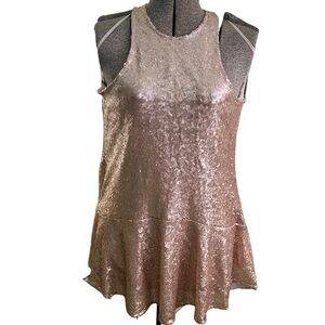 Free People Rose Gold Sequin Dress